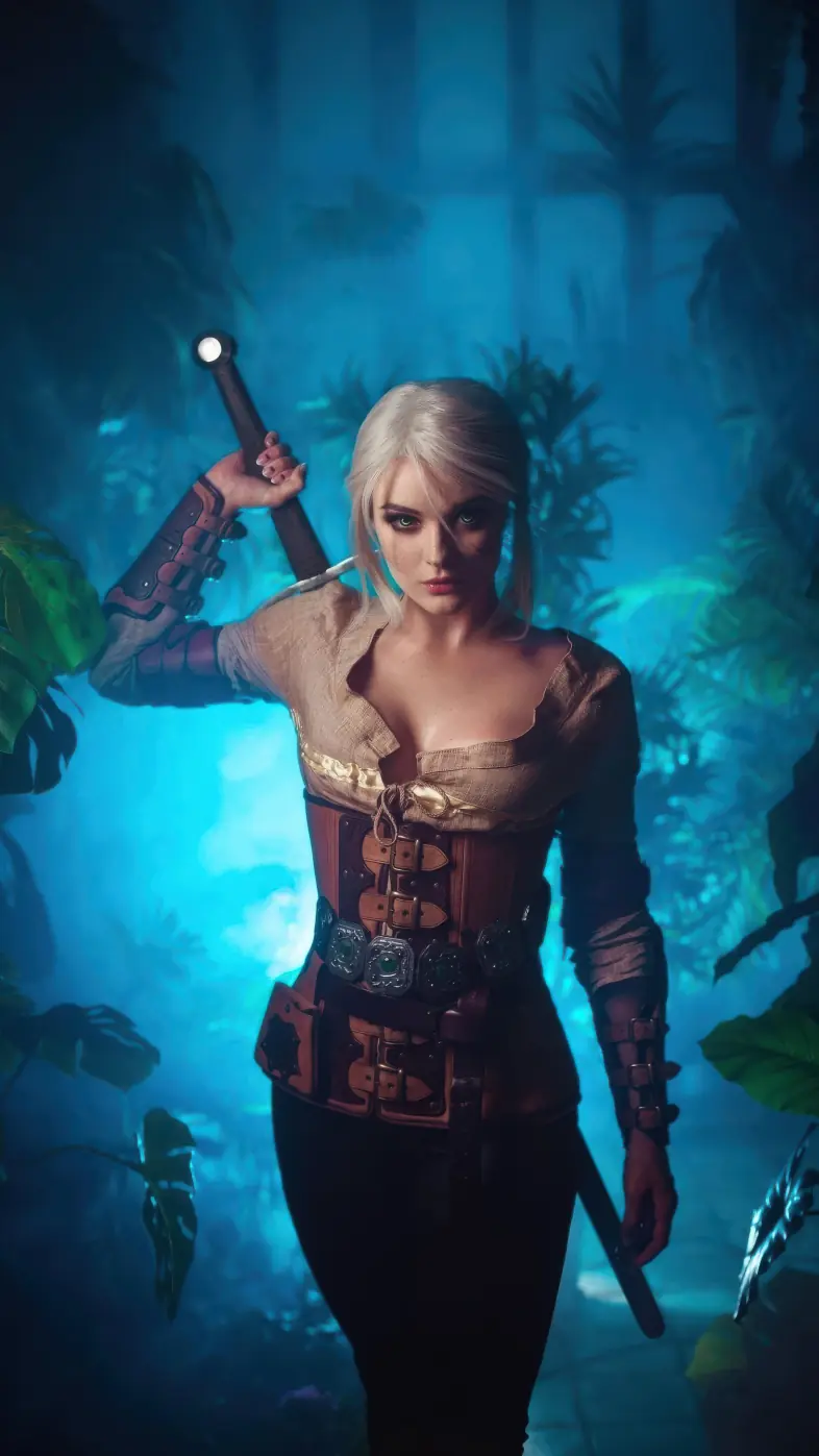the witcher ciri cosplay game wallpaper