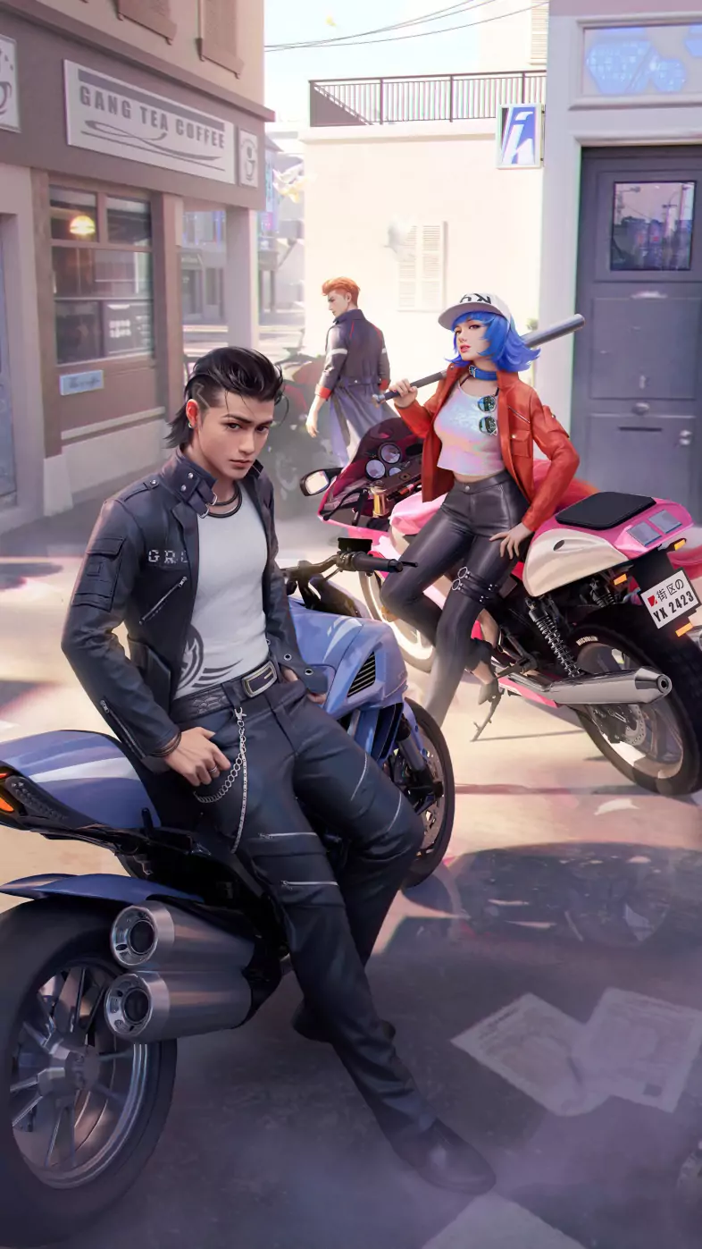 three bikers wallpaper
