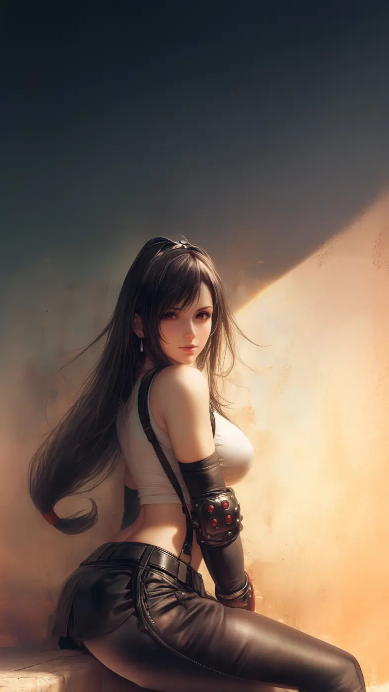 tifa lockhart untamed power girl wallpaper