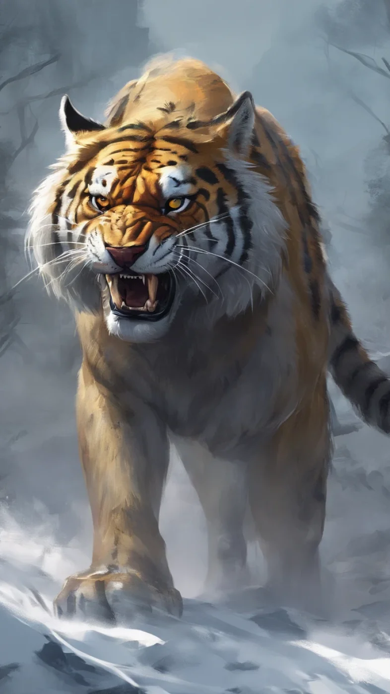 tiger animal digital art wallpaper