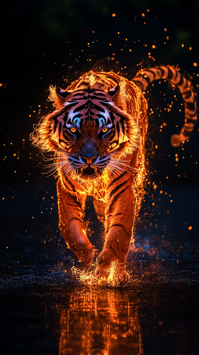 tiger composed entirely wallpaper