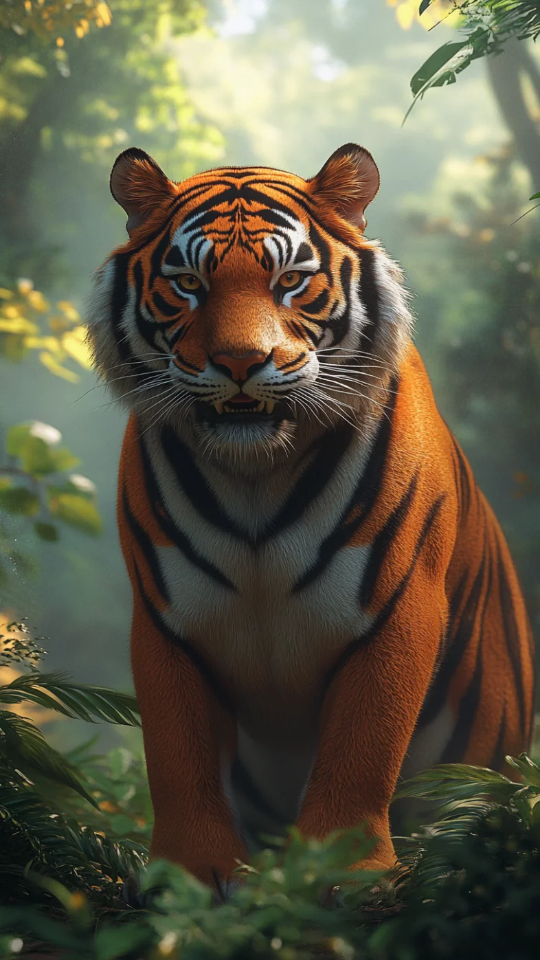 tiger in jungle  wallpaper