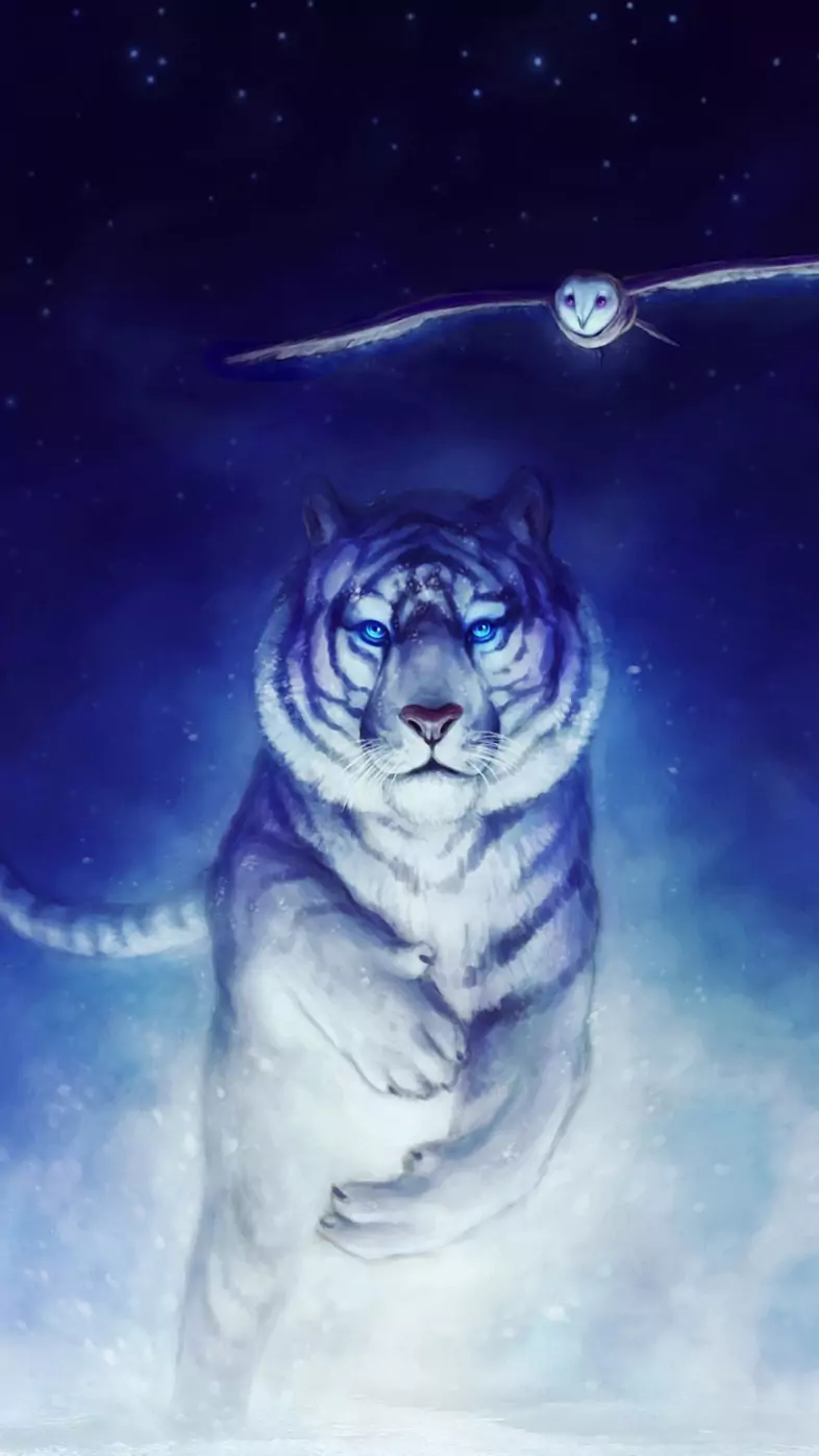 tiger owl wallpaper