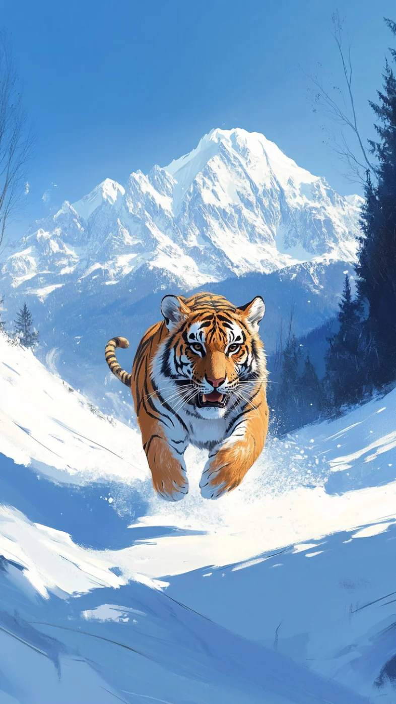 tiger walking wallpaper