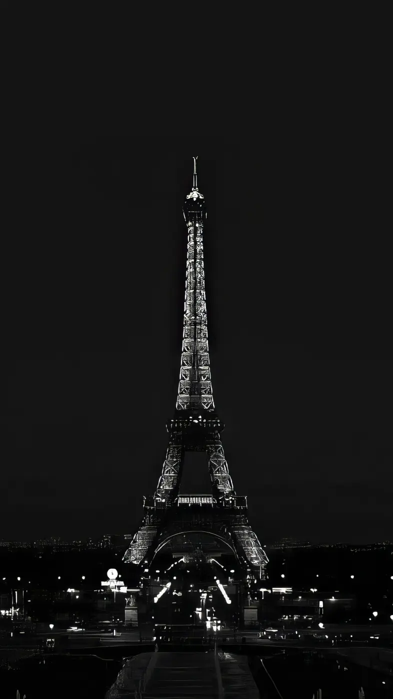 tower city paris black white wallpaper