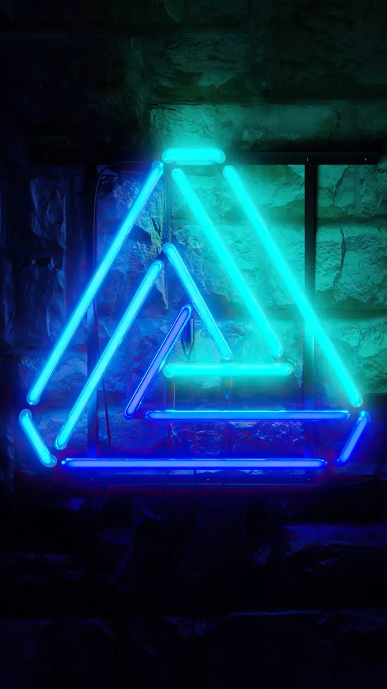 triangle neon glowing wallpaper