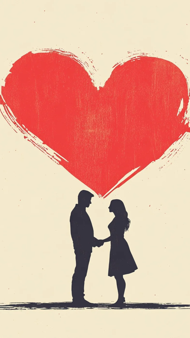 true love minimalist wallpaper