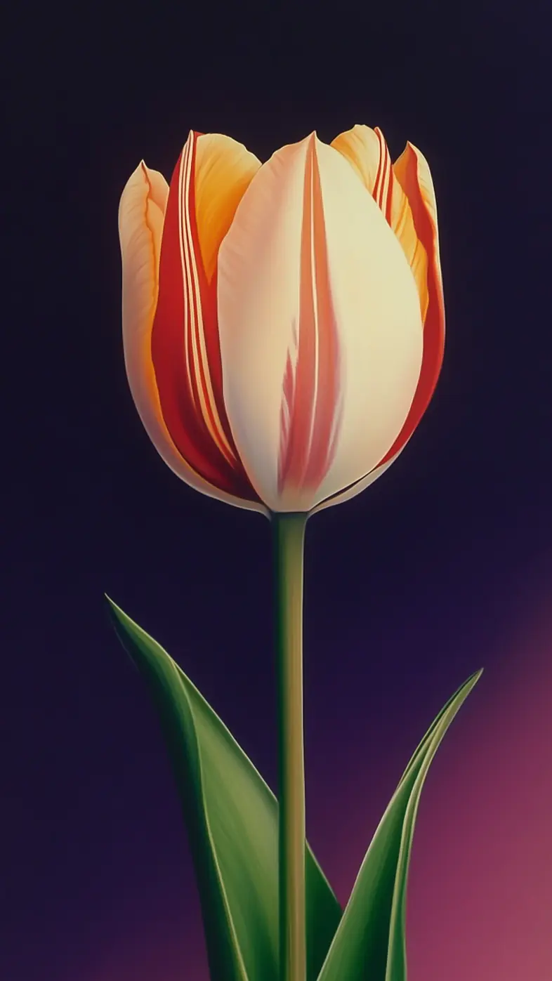 tulip flower bud leaves wallpaper