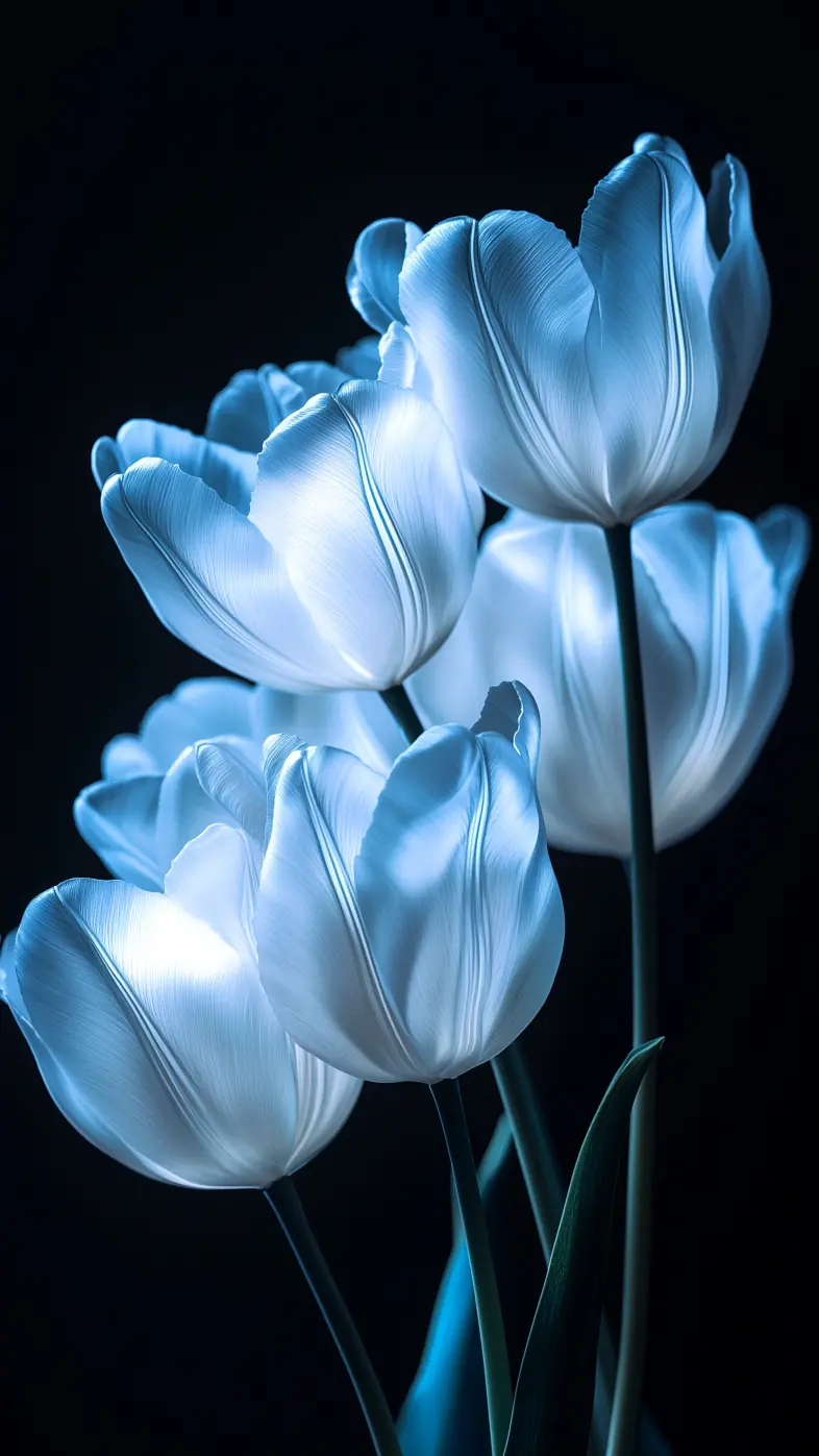 tulips white plants flowers wallpaper