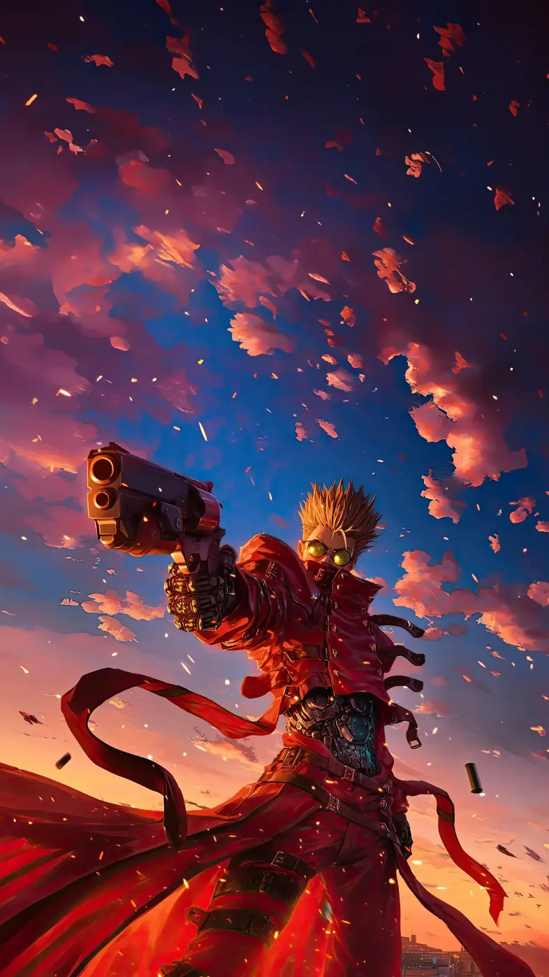 vash the stampede from trigun game wallpaper