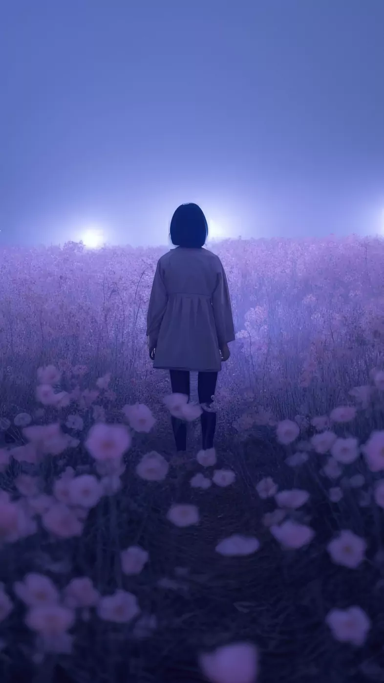 walking alone girl wallpaper
