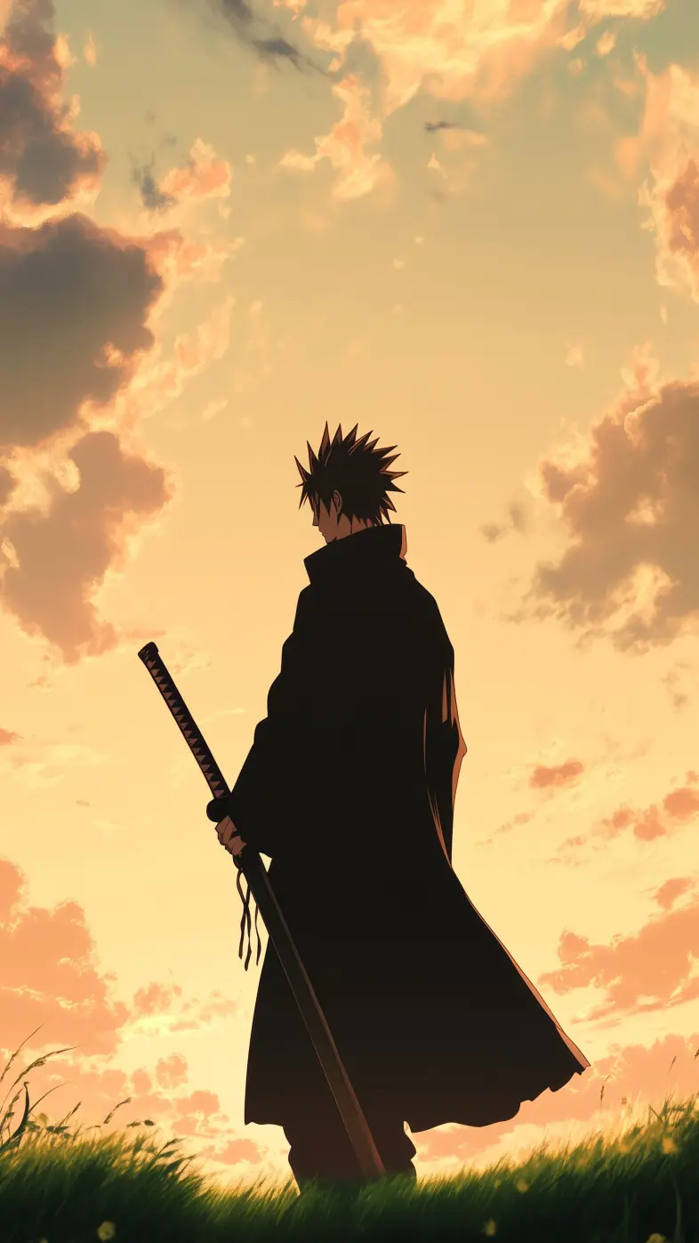 warrior guy katana anime  wallpaper