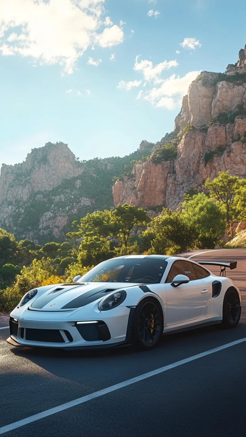 white Porsche 911 GT3 car wallpaper