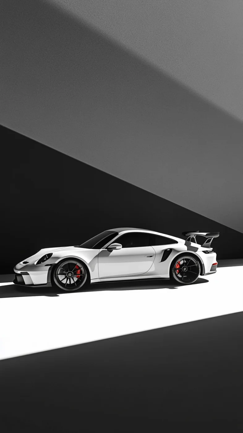 white Porsche 992 GT3RS car wallpaper