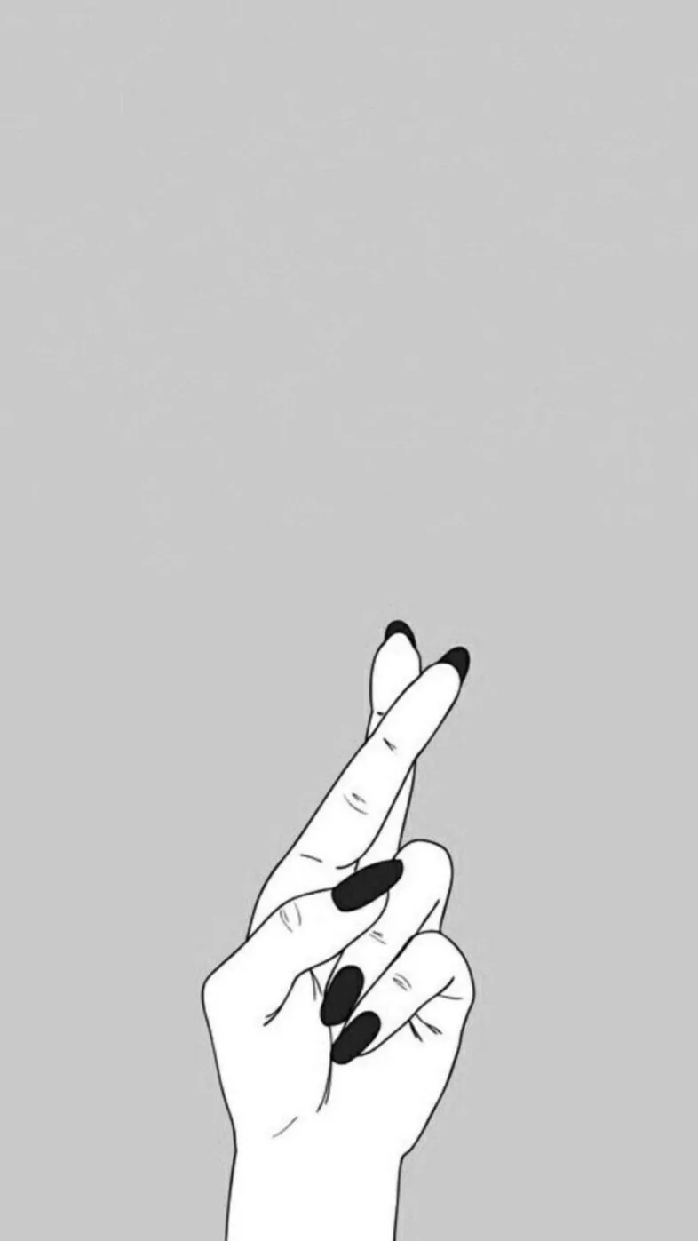 white aesthetic finger wallpaper