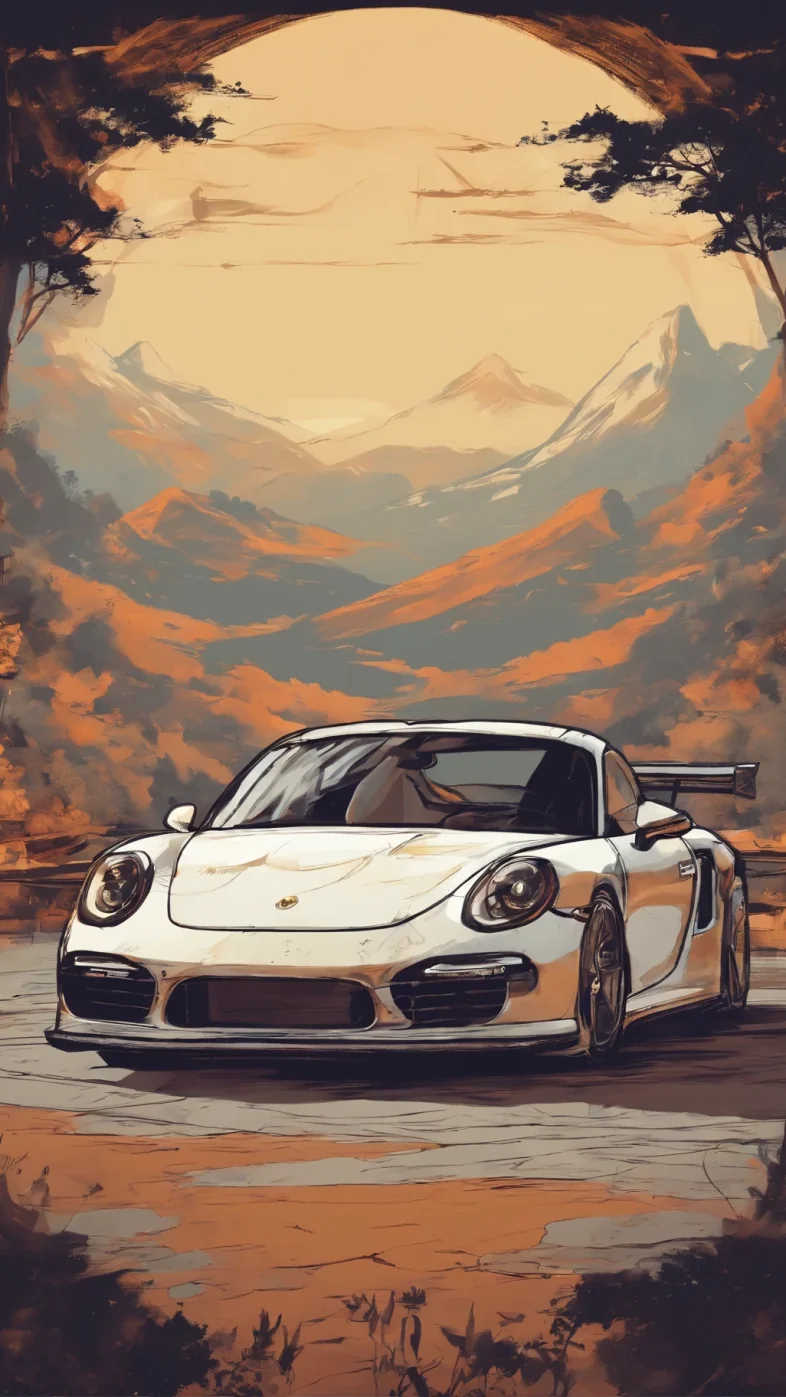 white car art wallpaper