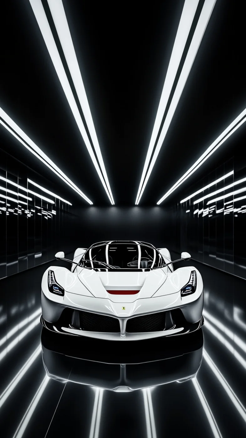 white ferrari car  wallpaper