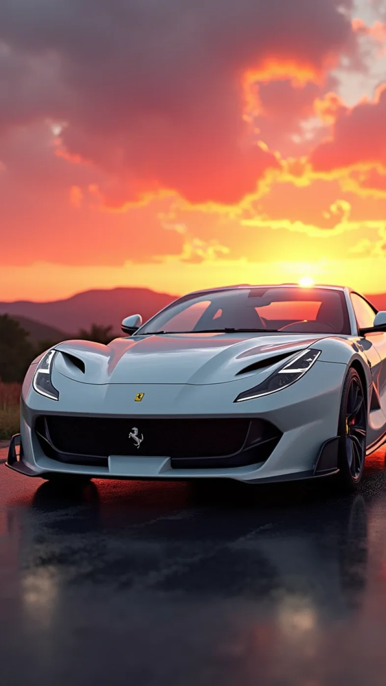 white ferrari car  wallpaper