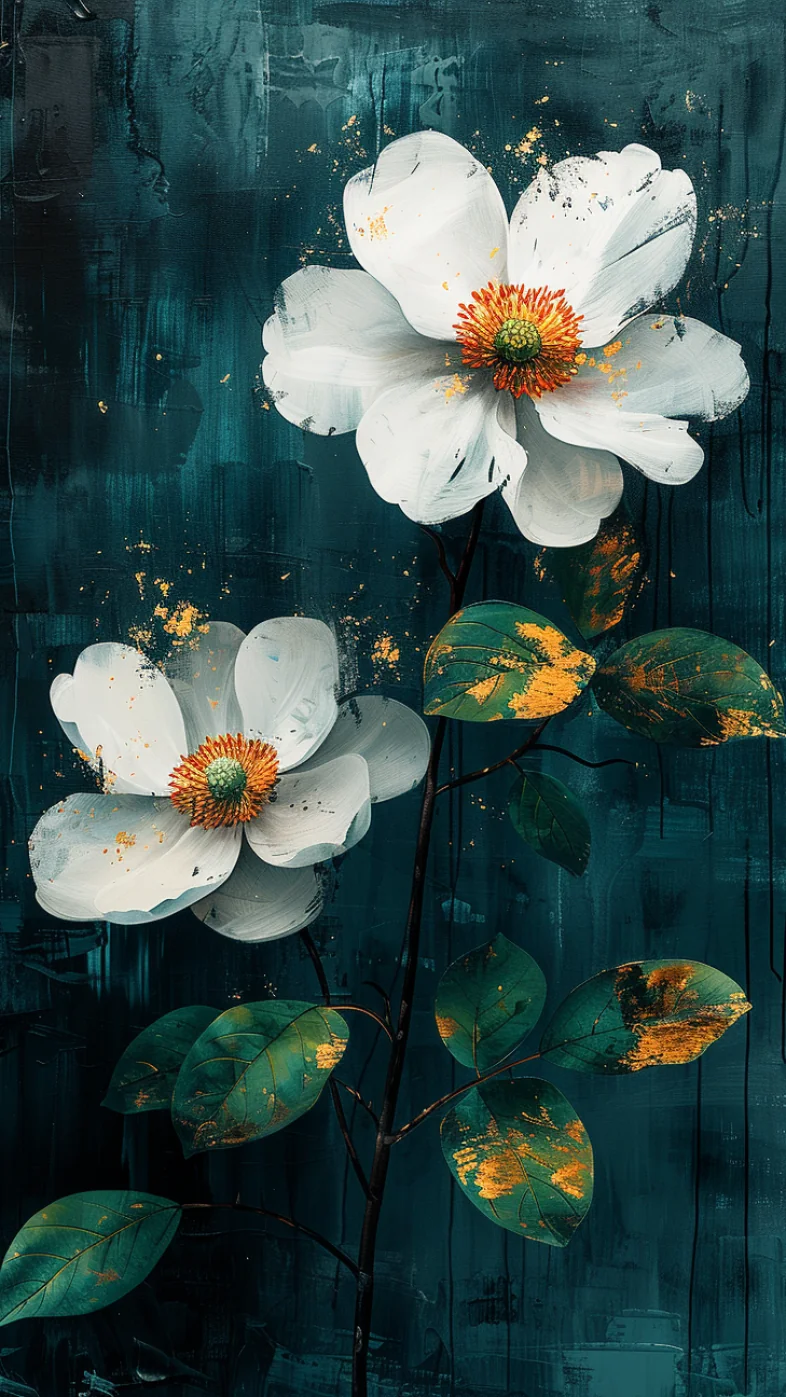white flowers wallpaper