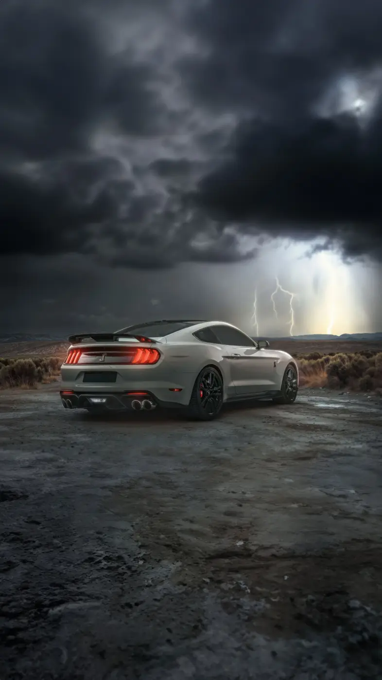 white ford mustang wallpaper