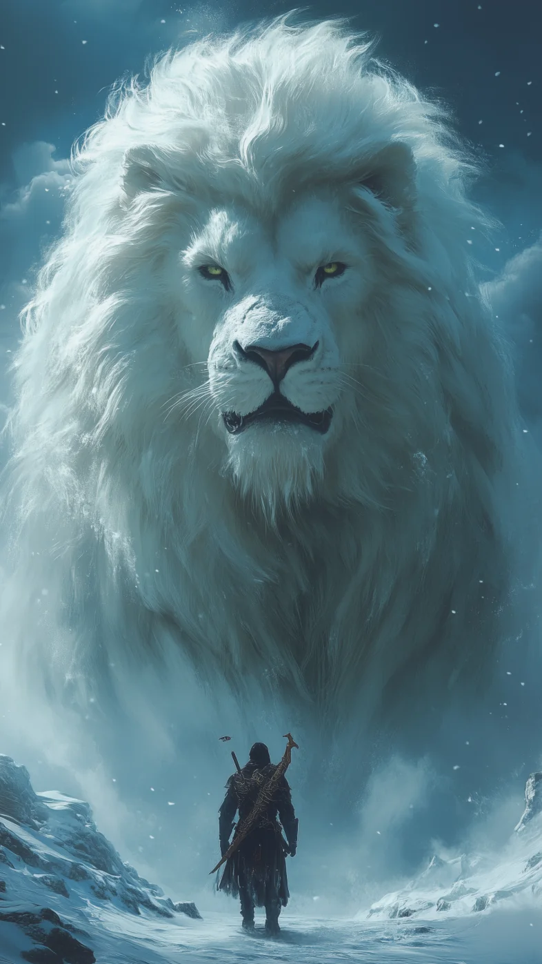 white lion wallpaper