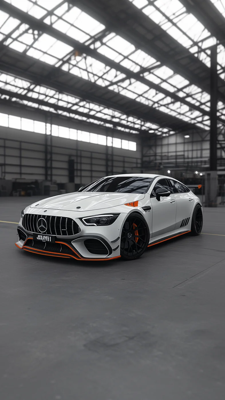 white mercedes amg car wallpaper