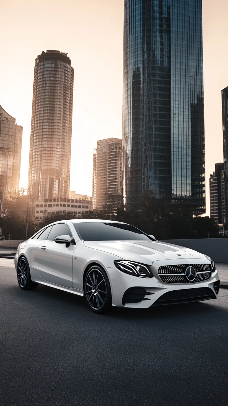 white mercedes amg car wallpaper