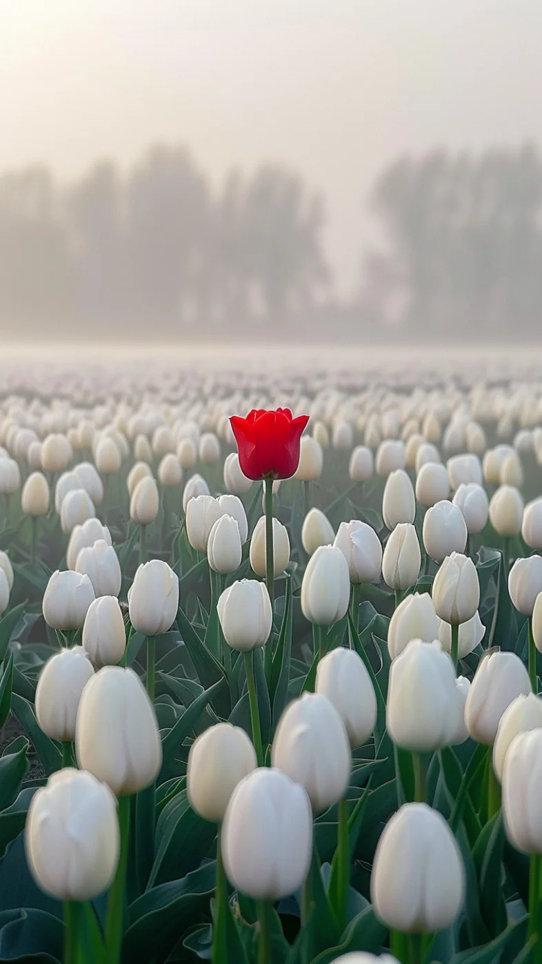 white tulips red rose stands wallpaper