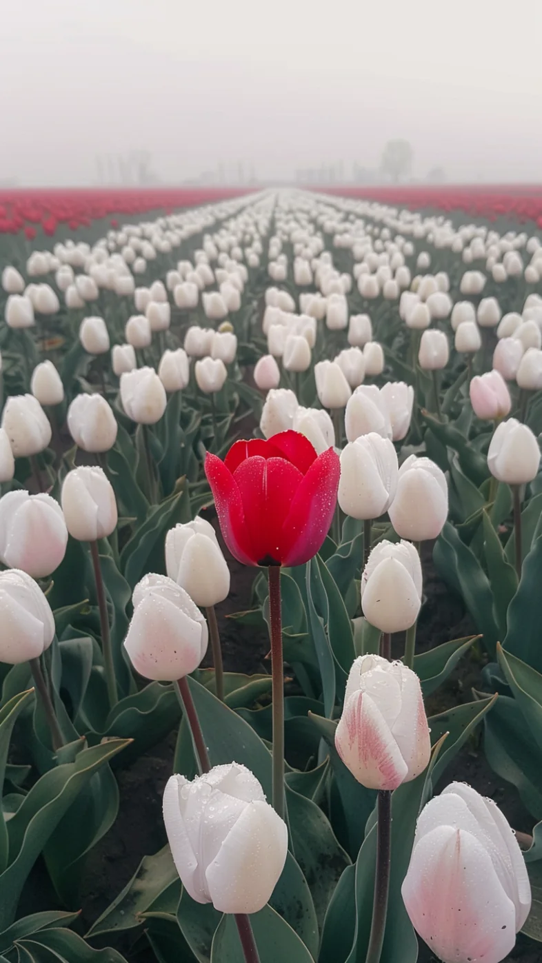 white tulips red rose stands wallpaper
