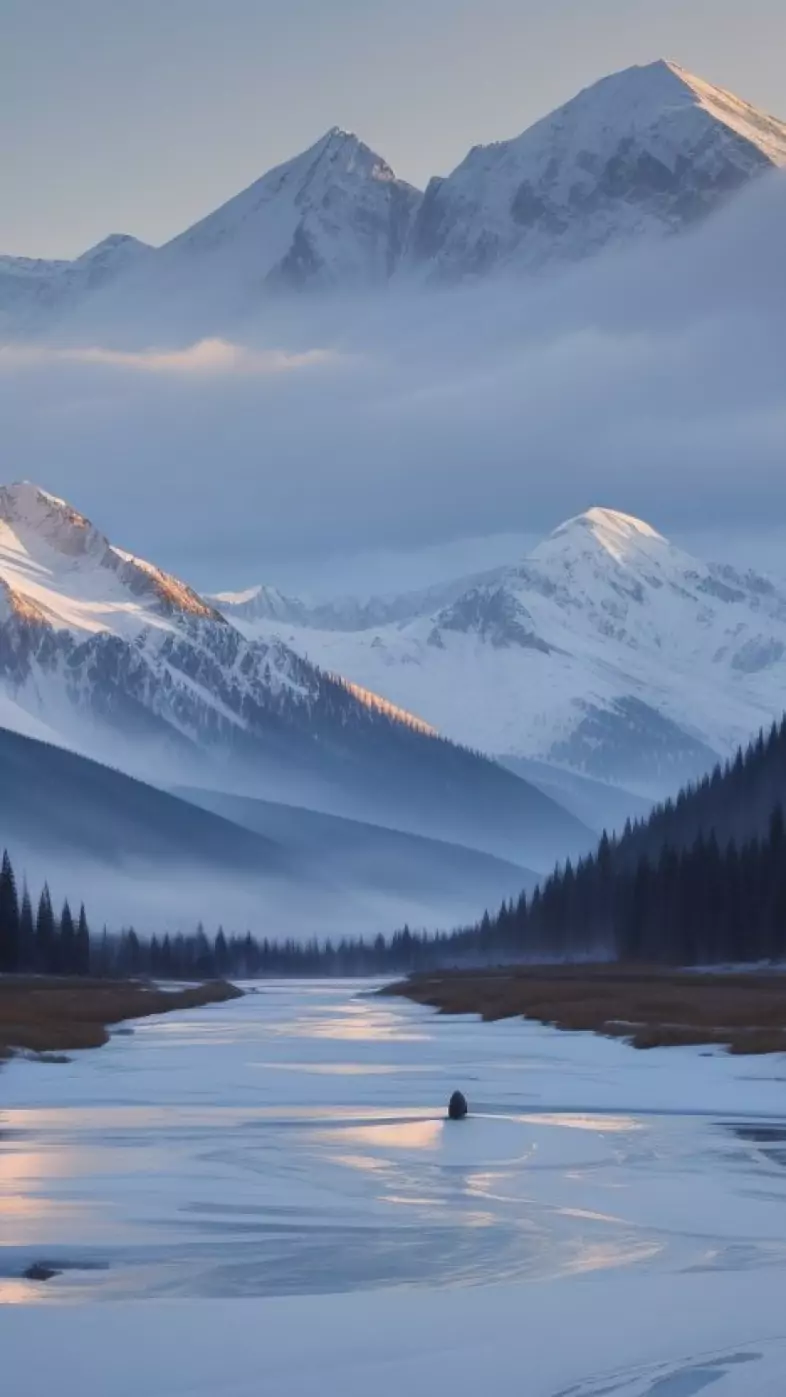 winter in mountain wallpaper