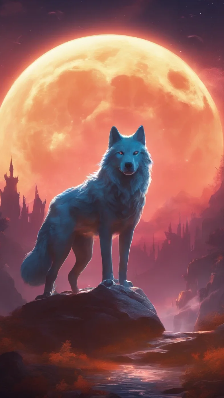 wolf night wallpaper