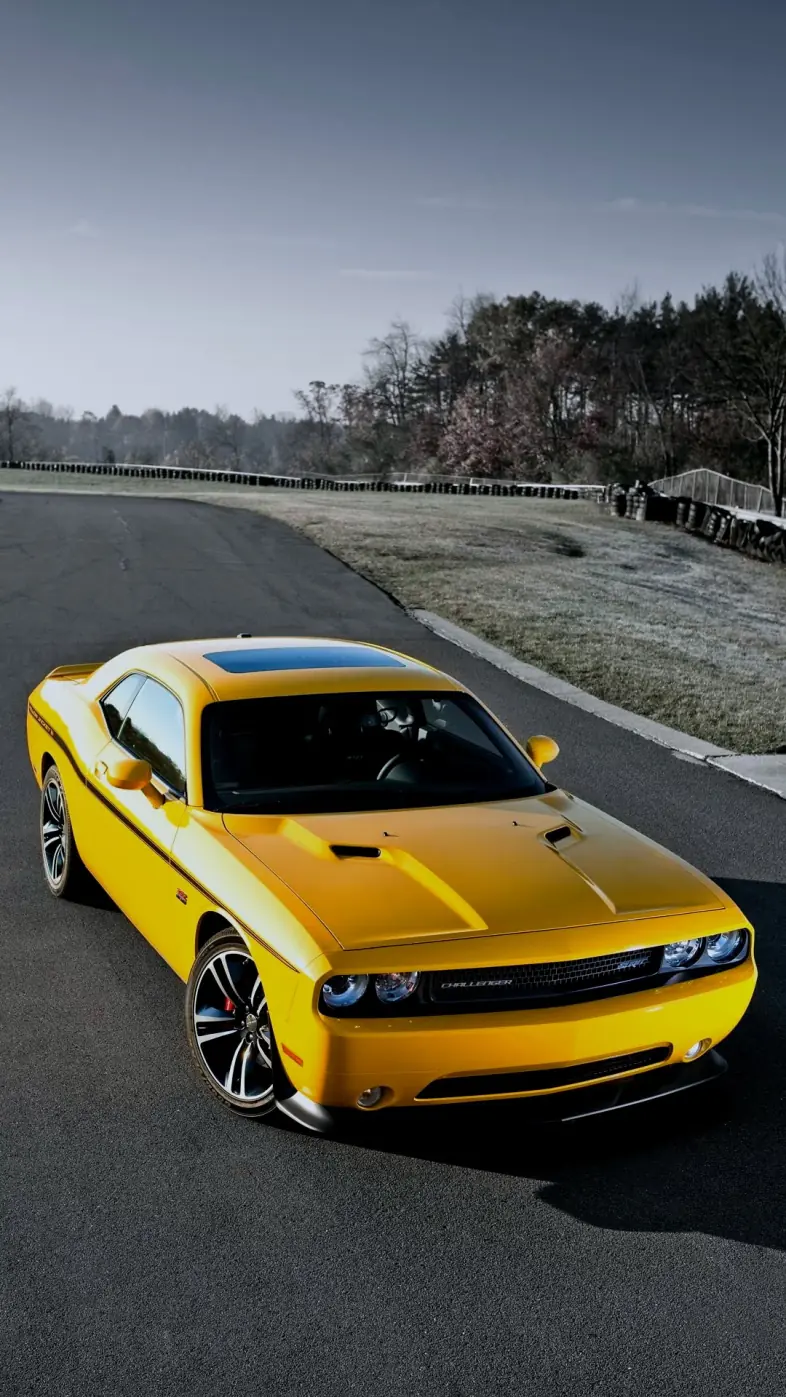 yellow dodge challenger wallpaper