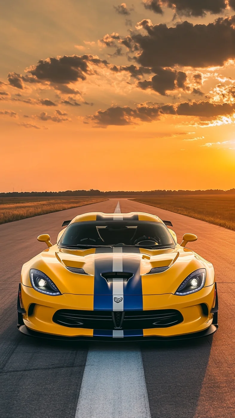 yellow dodge viper car wallpaper