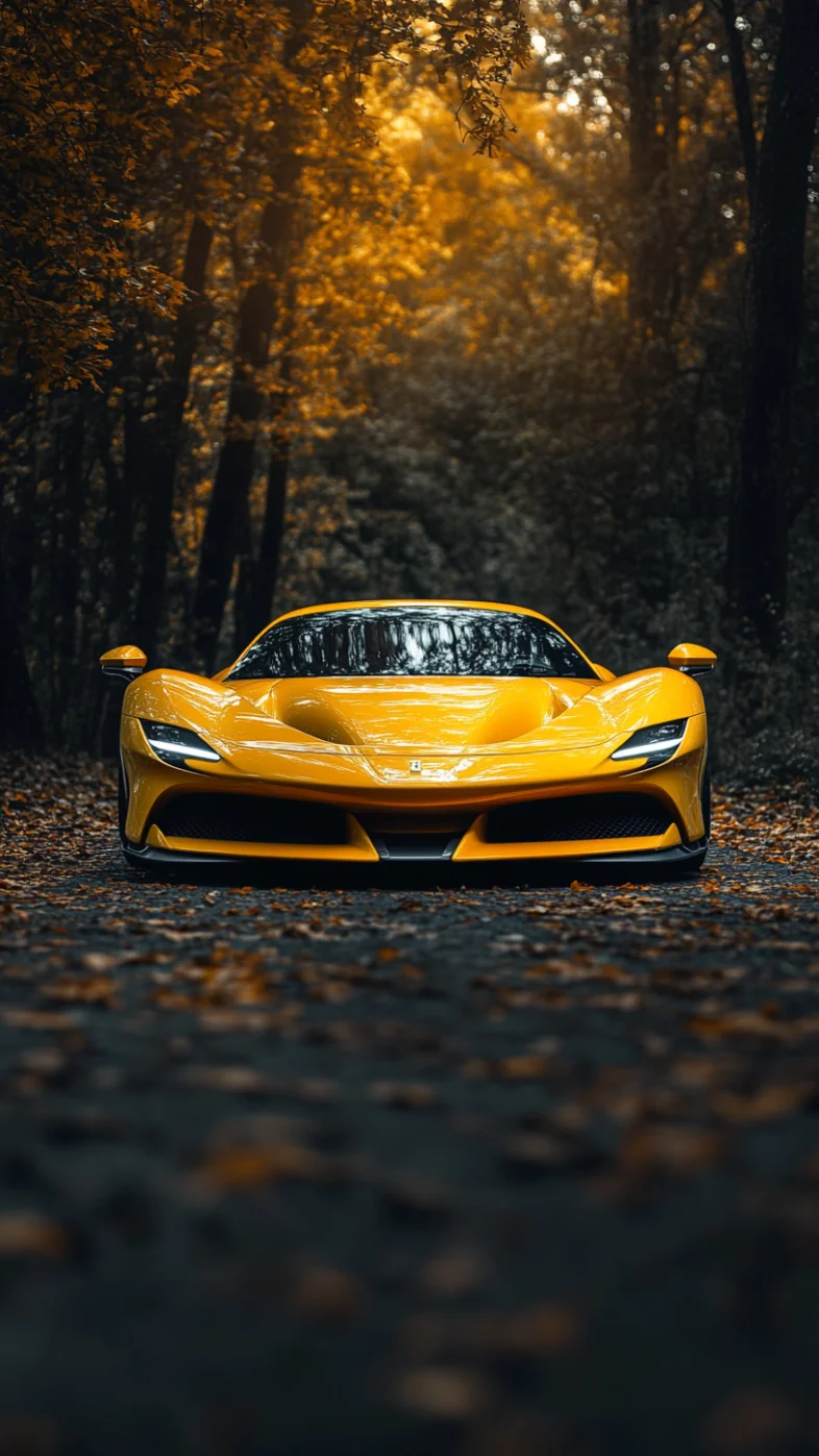 yellow ferrari car wallpaper