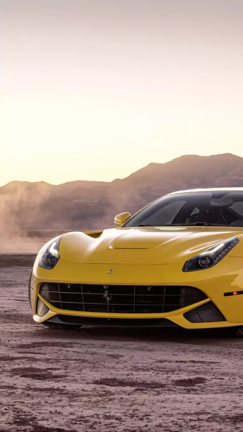 yellow ferrari car wallpaper