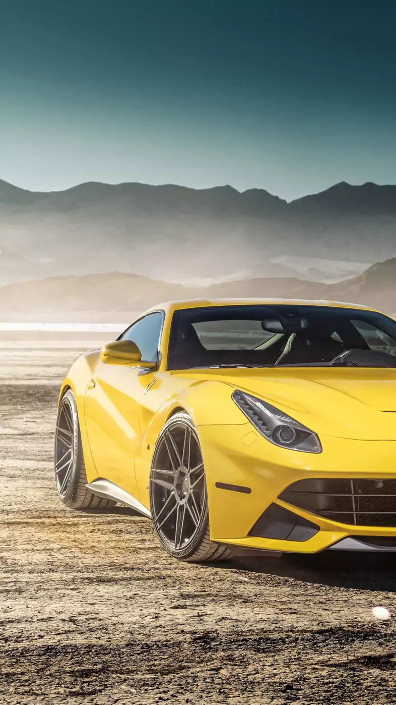 yellow ferrari car wallpaper