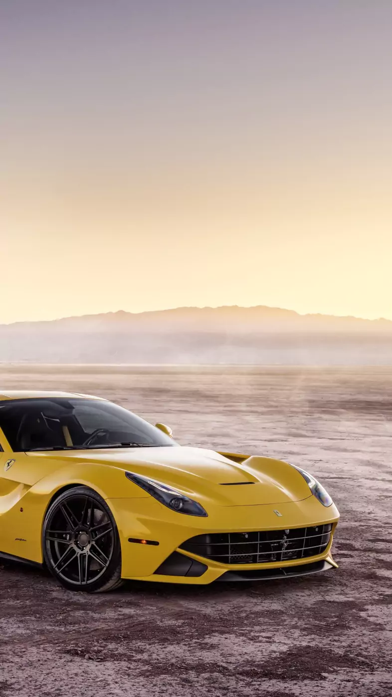 yellow ferrari f12  wallpaper