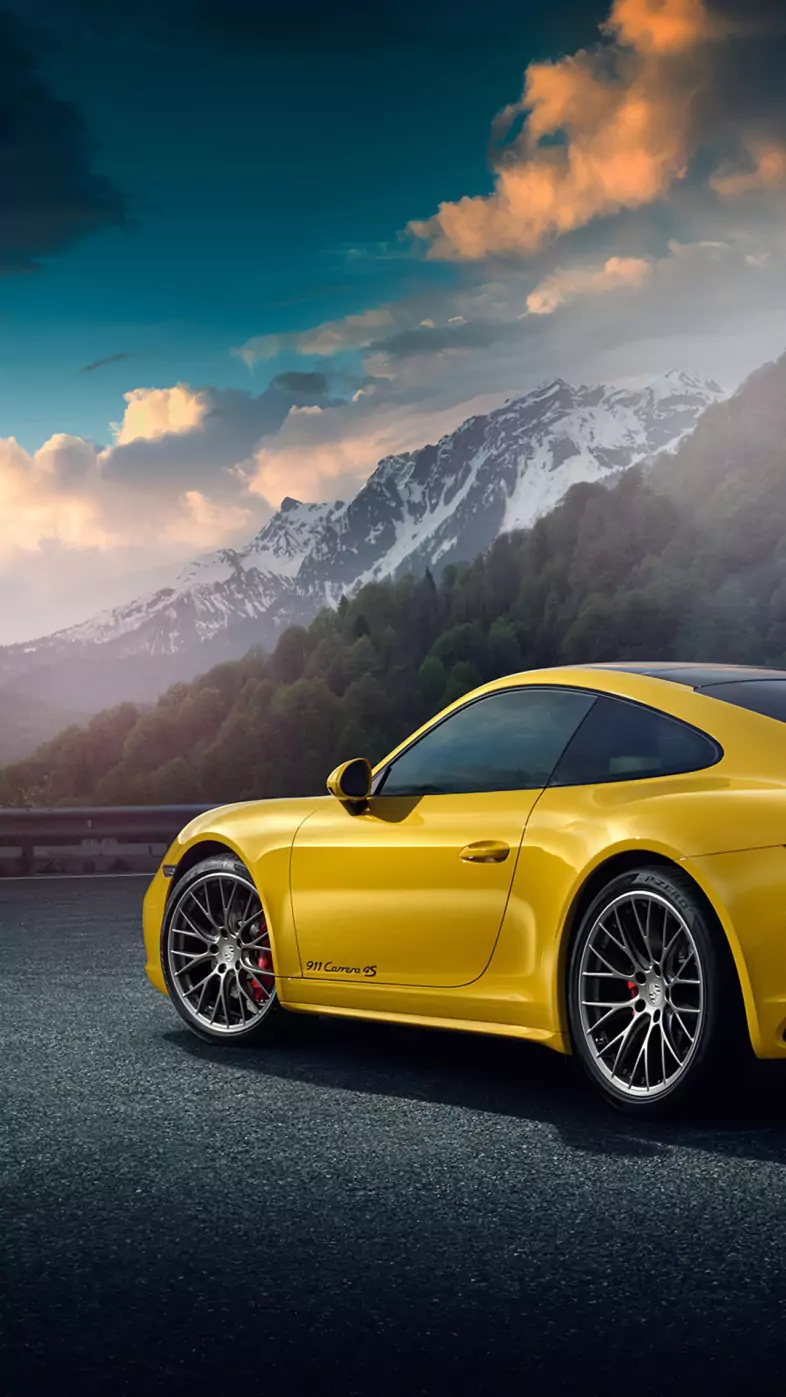 yellow porsche 918 car wallpaper
