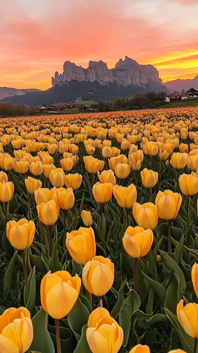 yellow tulips flower wallpaper