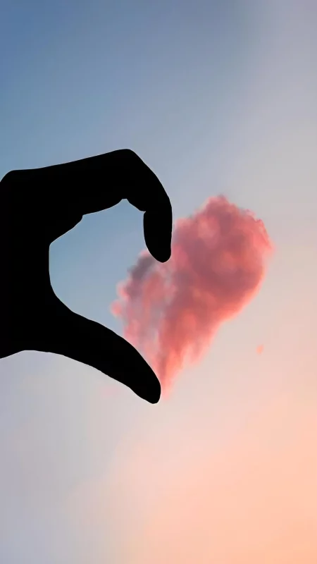 cloud aesthetic heart wallpaper