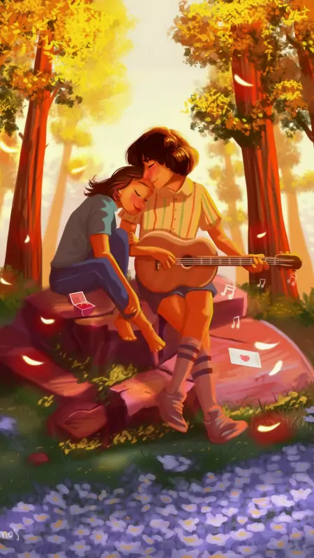 couple in love wallpaper