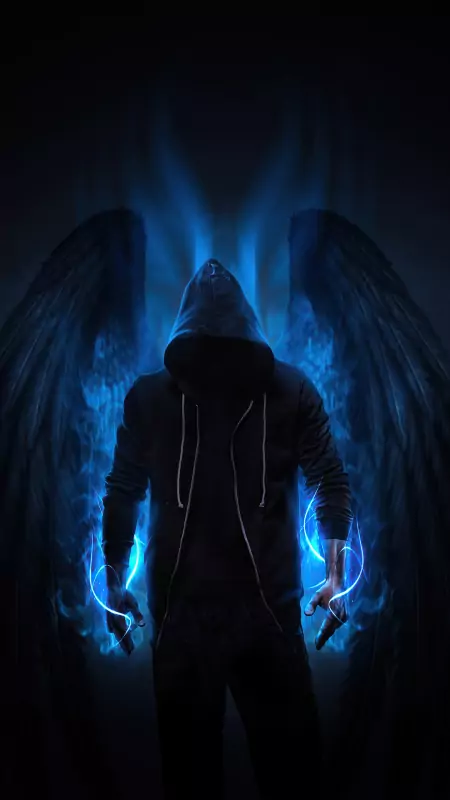 hoodie angel boy dark wallpaper