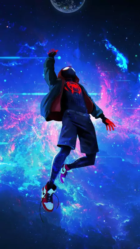 miles morales in spider man wallpaper