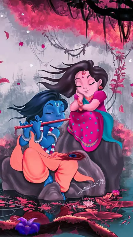 radha krishna wallpaper